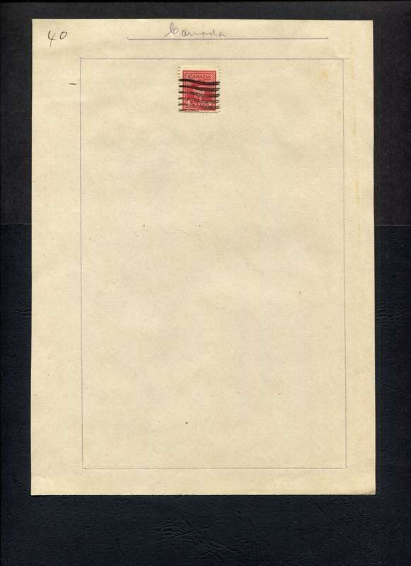 Canada - 1 Stamp Mounted (Hinged) on Old Album Page