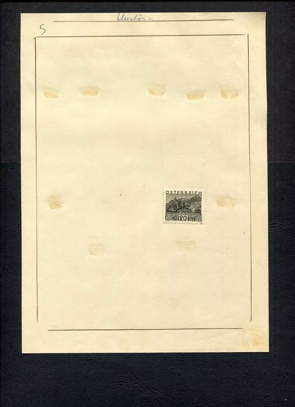 Austria - 1 Stamp Mounted (Hinged) on Old Album Page