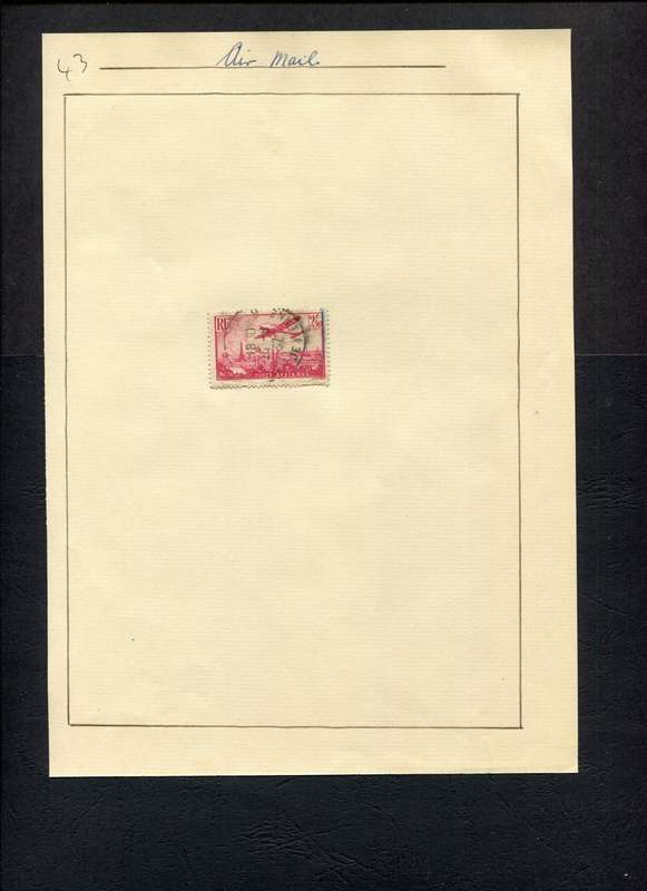 France - 1 Stamp Mounted (Hinged) on Old Album Page