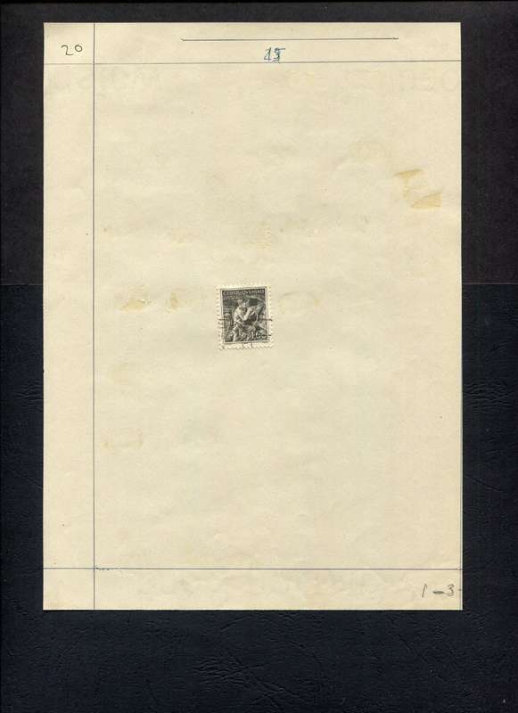 Czechoslovakia - 1 Stamp Mounted (Hinged) on Old Album Page