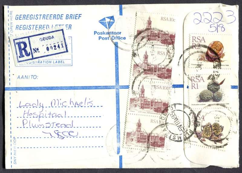 RSA - Cover Registered At Gouda Post Office