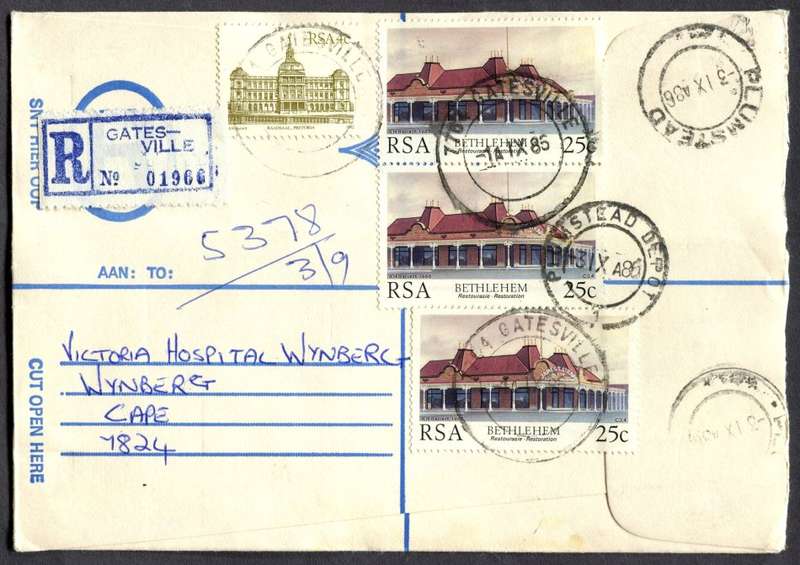 RSA - Cover Registered At Gatesville Post Office