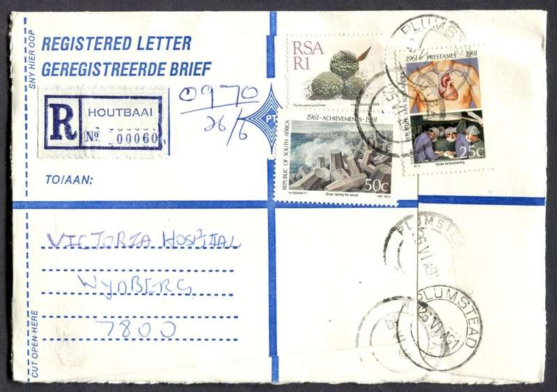 RSA - Cover Registered At Houtbaai Post Office