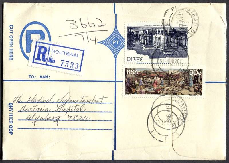 RSA - Cover Registered At Houtbaai Post Office