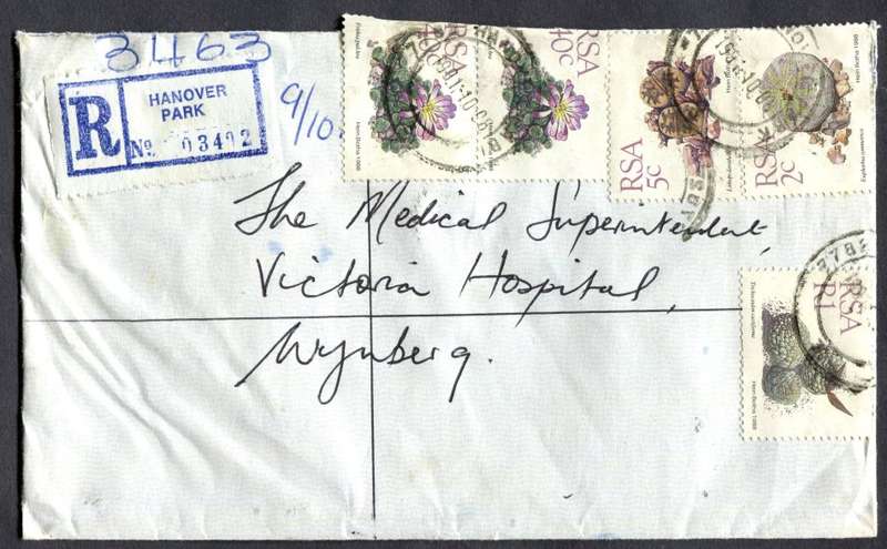 RSA - Cover Registered At Hanover Park Post Office