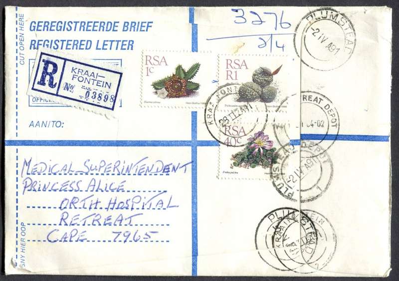 RSA - Cover Registered At Kraaifontein Post Office