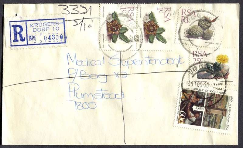 RSA - Cover Registered At Krugersdorp Post Office