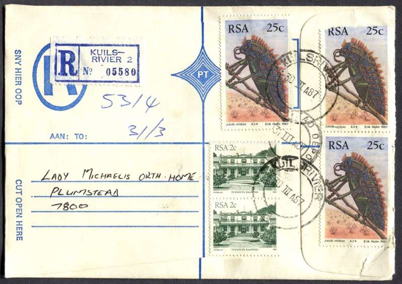 RSA - Cover Registered At Kuilsrivier Post Office