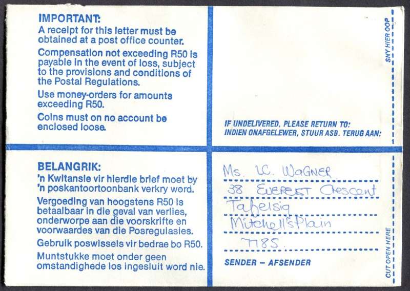 RSA - Cover Registered At Kenwyn Post Office