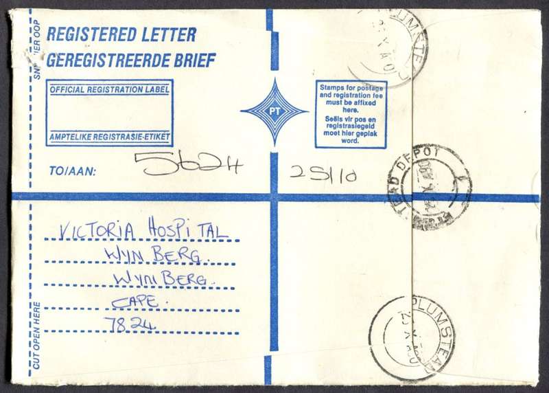 RSA - Cover Registered At Kenwyn Post Office