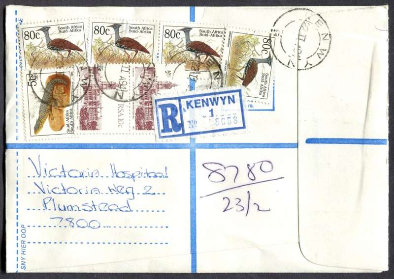 RSA - Cover Registered At Kenwyn Post Office