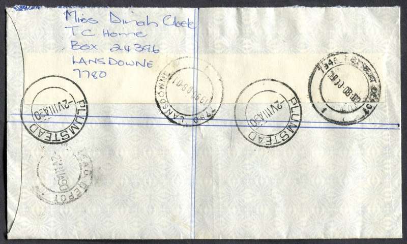 RSA - Cover Registered At Lansdowne Post Office