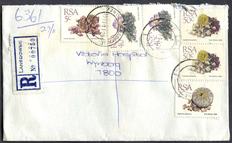 RSA - Cover Registered At Lansdowne Post Office