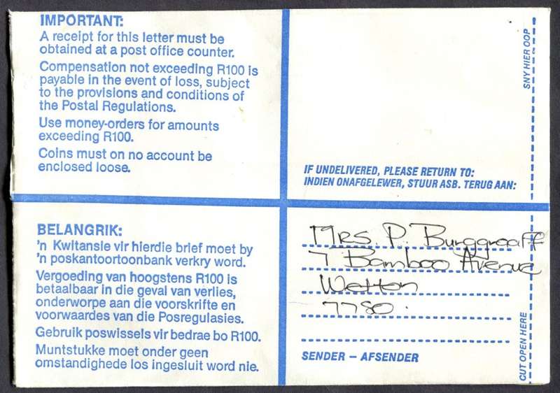 RSA - Cover Registered At Lansdowne Post Office