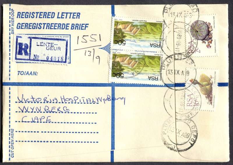 RSA - Cover Registered At Lentegeur Post Office
