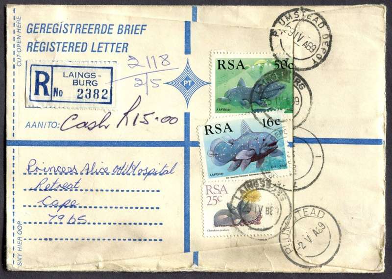 RSA - Cover Registered At Laingsburg Post Office
