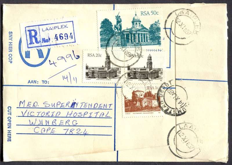 RSA - Cover Registered At Laaiplek Post Office