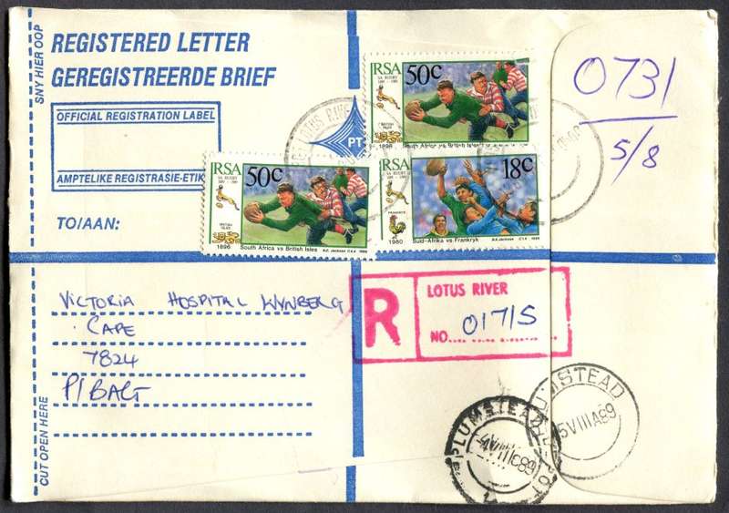 RSA - Cover Registered At Lotus River Post Office