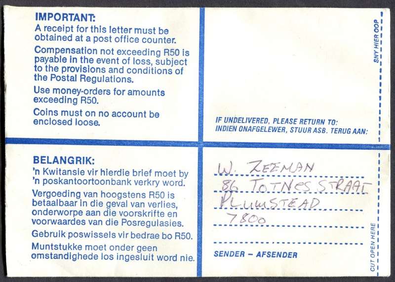 RSA - Cover Registered At Southfield Post Office