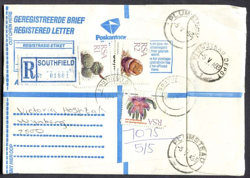 RSA - Cover Registered At Southfield Post Office