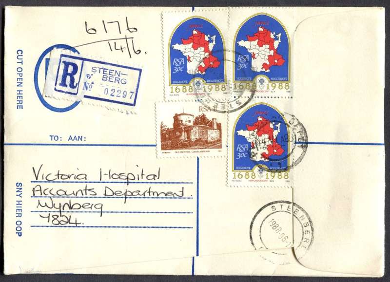 RSA - Cover Registered At Steenberg Post Office