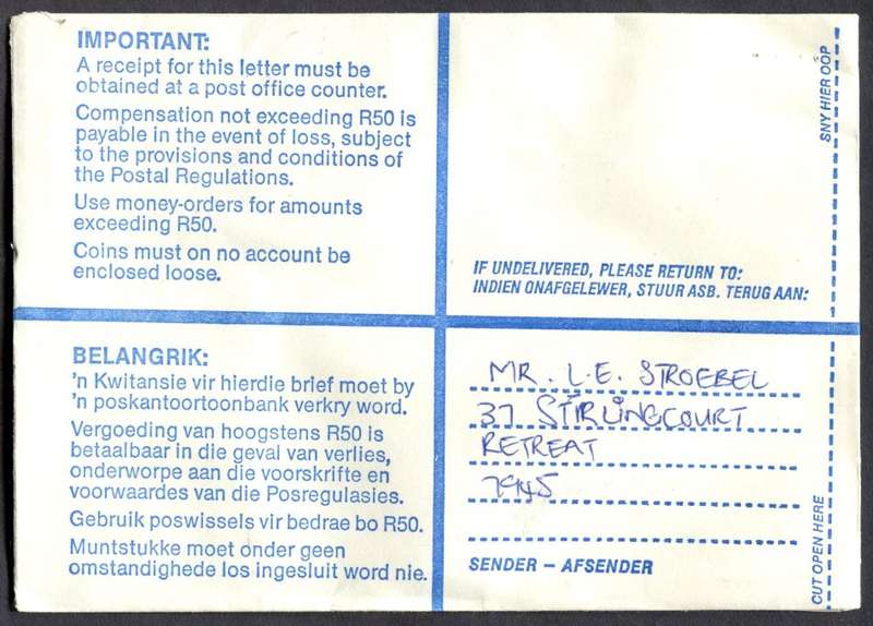RSA - Cover Registered At Square Hill Post Office