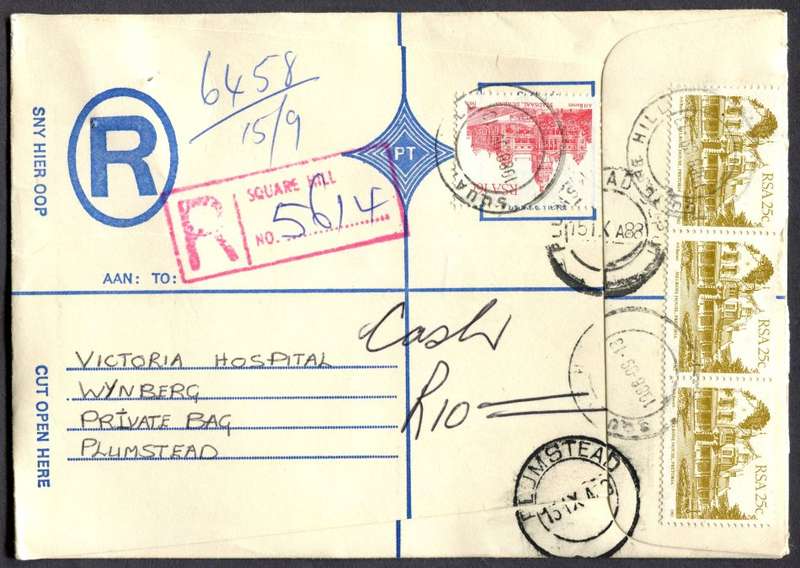 RSA - Cover Registered At Square Hill Post Office