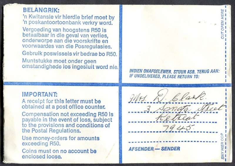RSA - Cover Registered At Square Hill Post Office