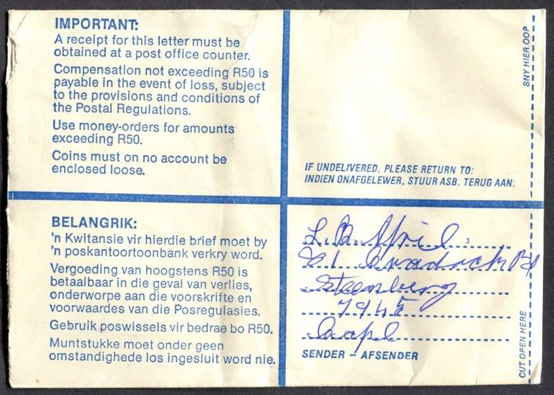 RSA - Cover Registered At Square Hill Post Office