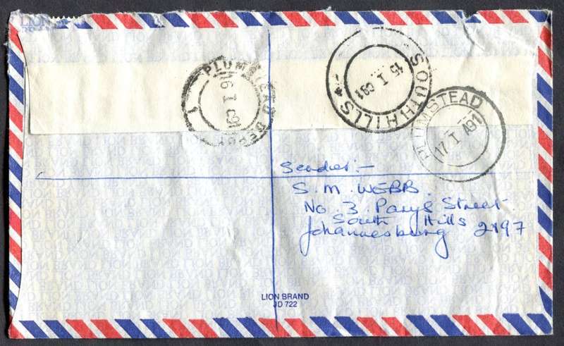 RSA - Cover Registered At South Hills Post Office