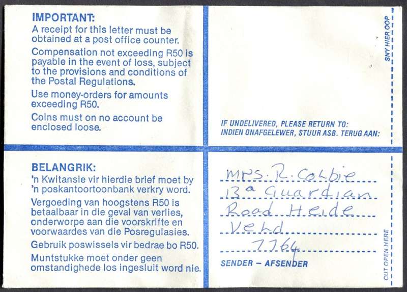RSA - Cover Registered At Surwell Post Office