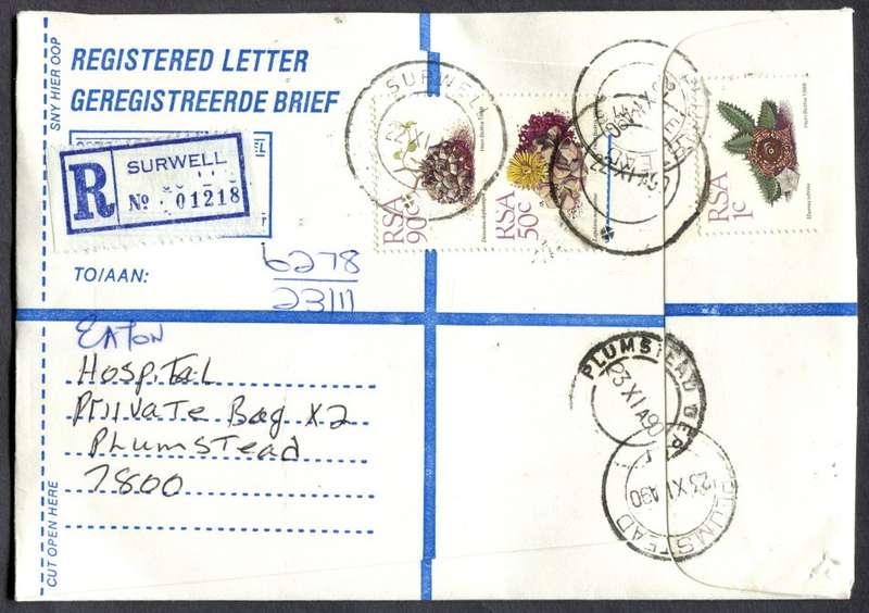 RSA - Cover Registered At Surwell Post Office