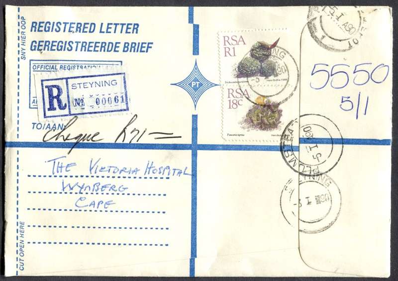 RSA - Cover Registered At Steyning Post Office