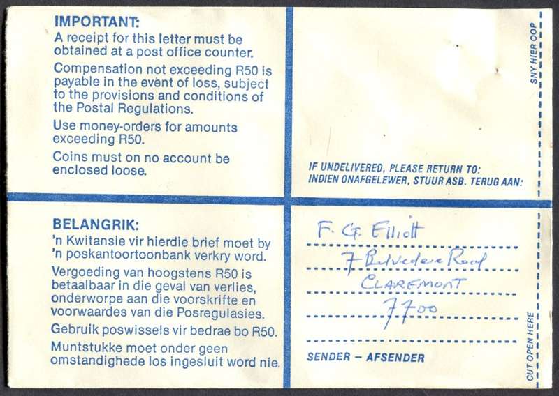 RSA - Cover Registered At Steyning Post Office