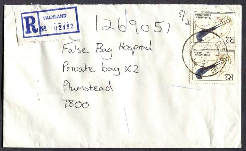 RSA - Cover Registered At Valyland Post Office