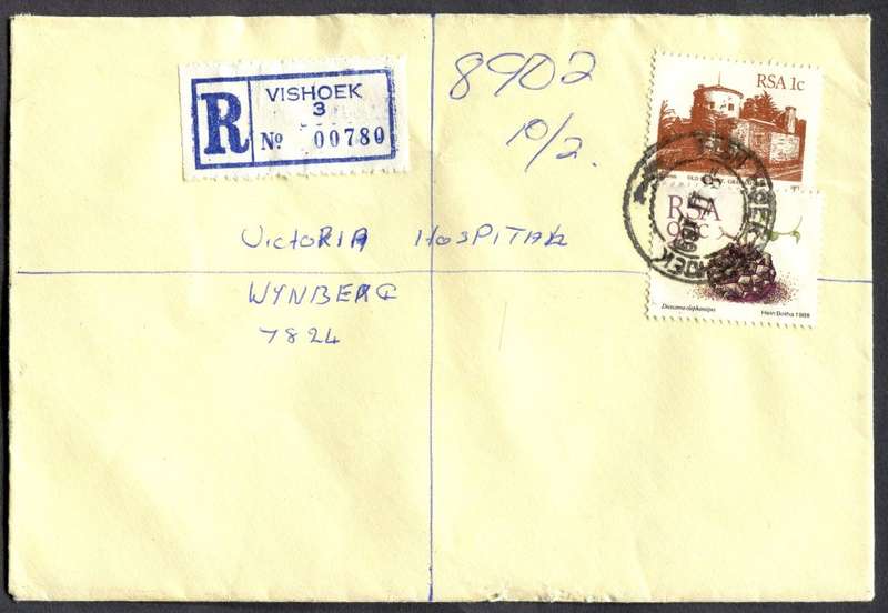 RSA - Cover Registered At Vishoek Post Office