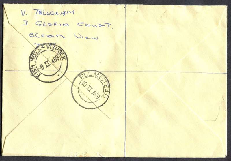 RSA - Cover Registered At Vishoek Post Office