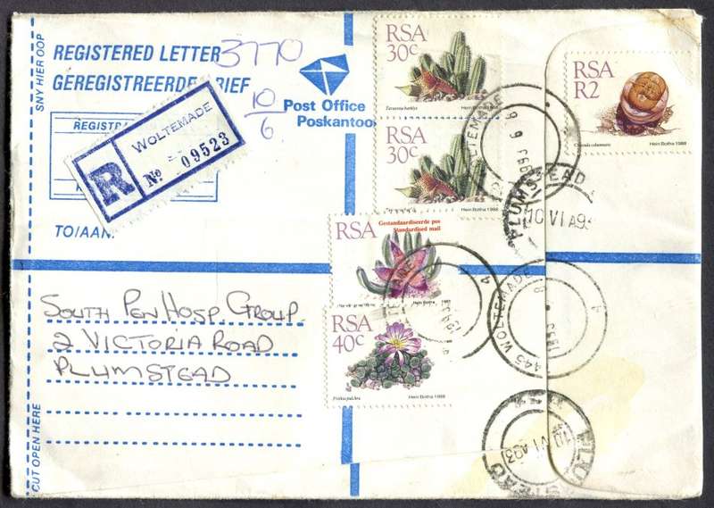 RSA - Cover Registered At Woltemade Post Office