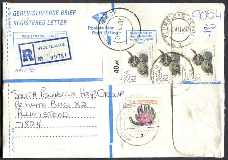 RSA - Cover Registered At Woltemade Post Office