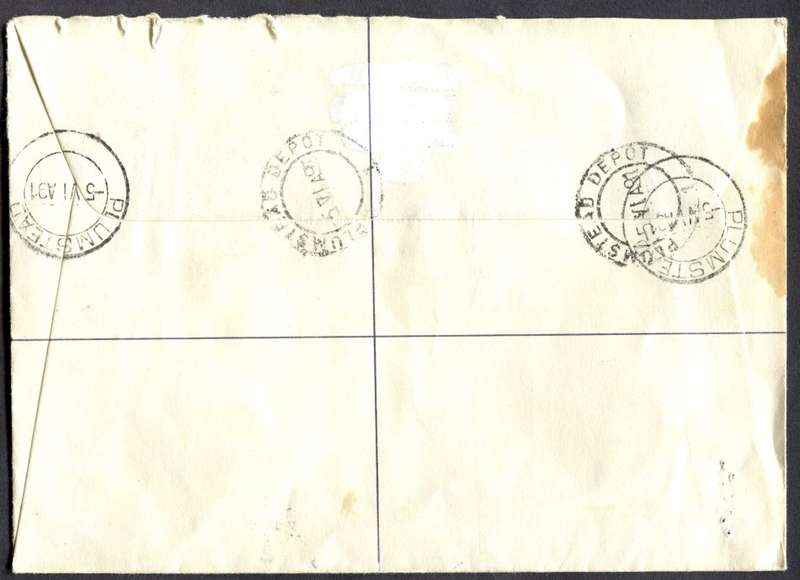 RSA - Cover Registered At Worcester Post Office
