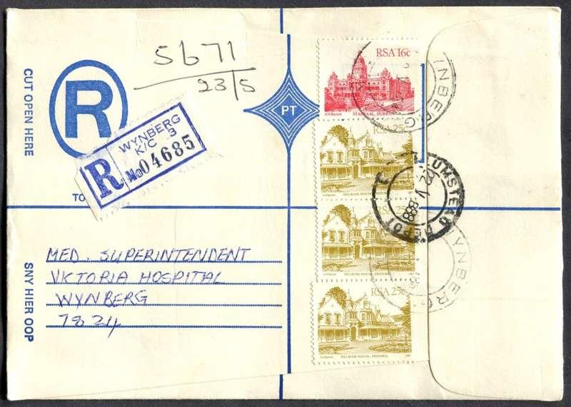 RSA - Cover Registered At Wynberg K/C Post Office