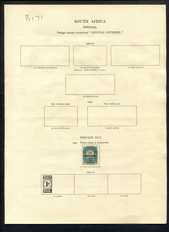 Union of SA - 1 Stamp Mounted (Hinged) on Old Album Page