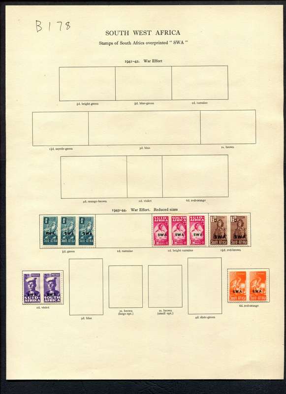 SWA - 12 Stamps Mounted (Hinged) on Old Album Page