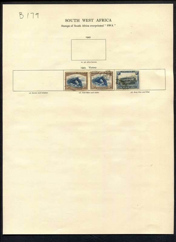 SWA - 3 Stamps Mounted (Hinged) on Old Album Page