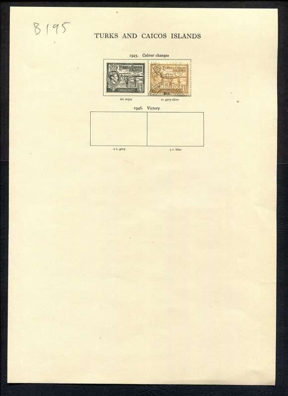 Turks and Caicos Islands - 1 Stamp Mounted (Hinged) on Old Album Page