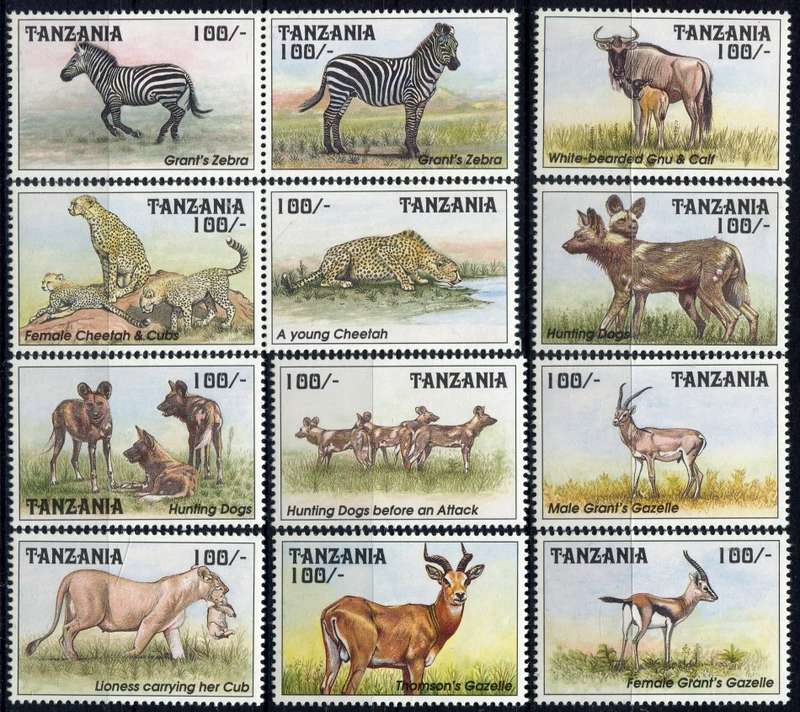 Tanzania - Animals - 1993 -  MNH