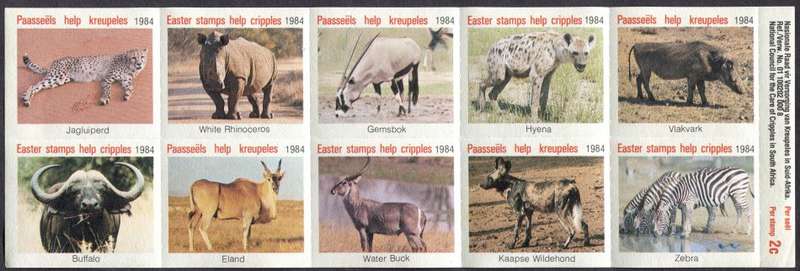 RSA - Easter Stamps -  Full Sheet of 10 - 1984 - MNH