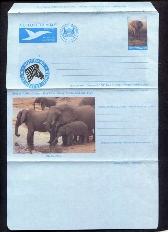 Botswana - Postal Stationary - 90 t Aerogram - Animals