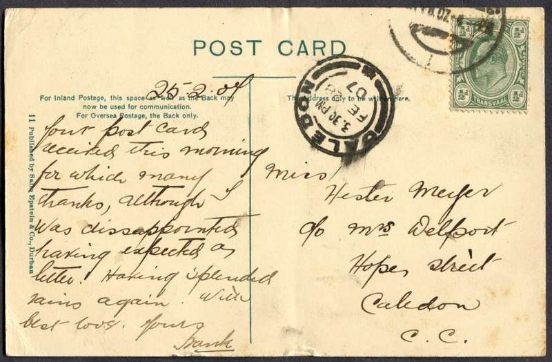 Transvaal - Post Card