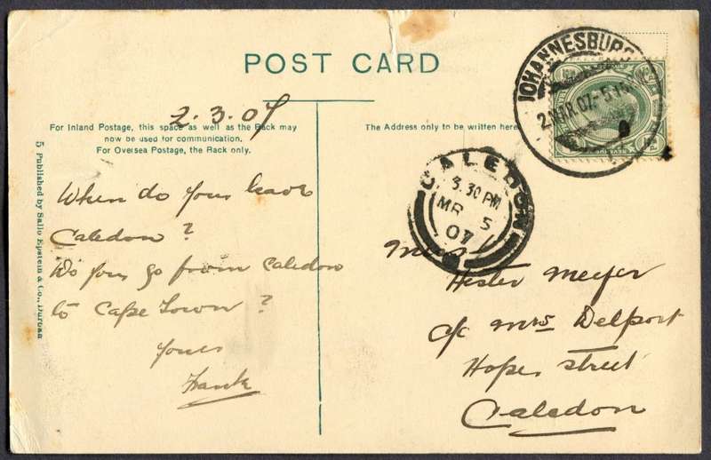 Transvaal - Post Card
